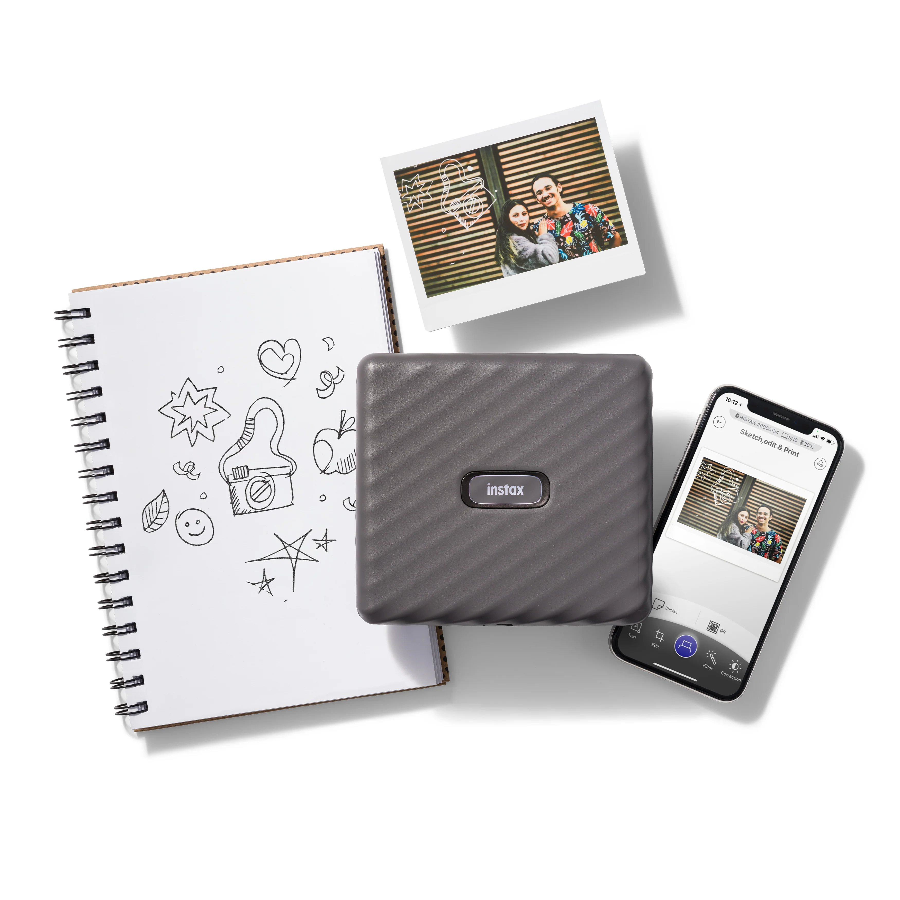 Fujifilm instax link wide printer (mocha gray) - Image 4