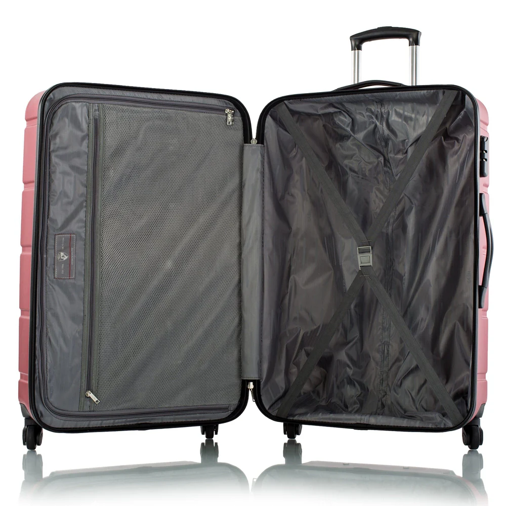 heys armourlite 4-wheel hard luggage tsa lock 3pcs set (red) - Image 13