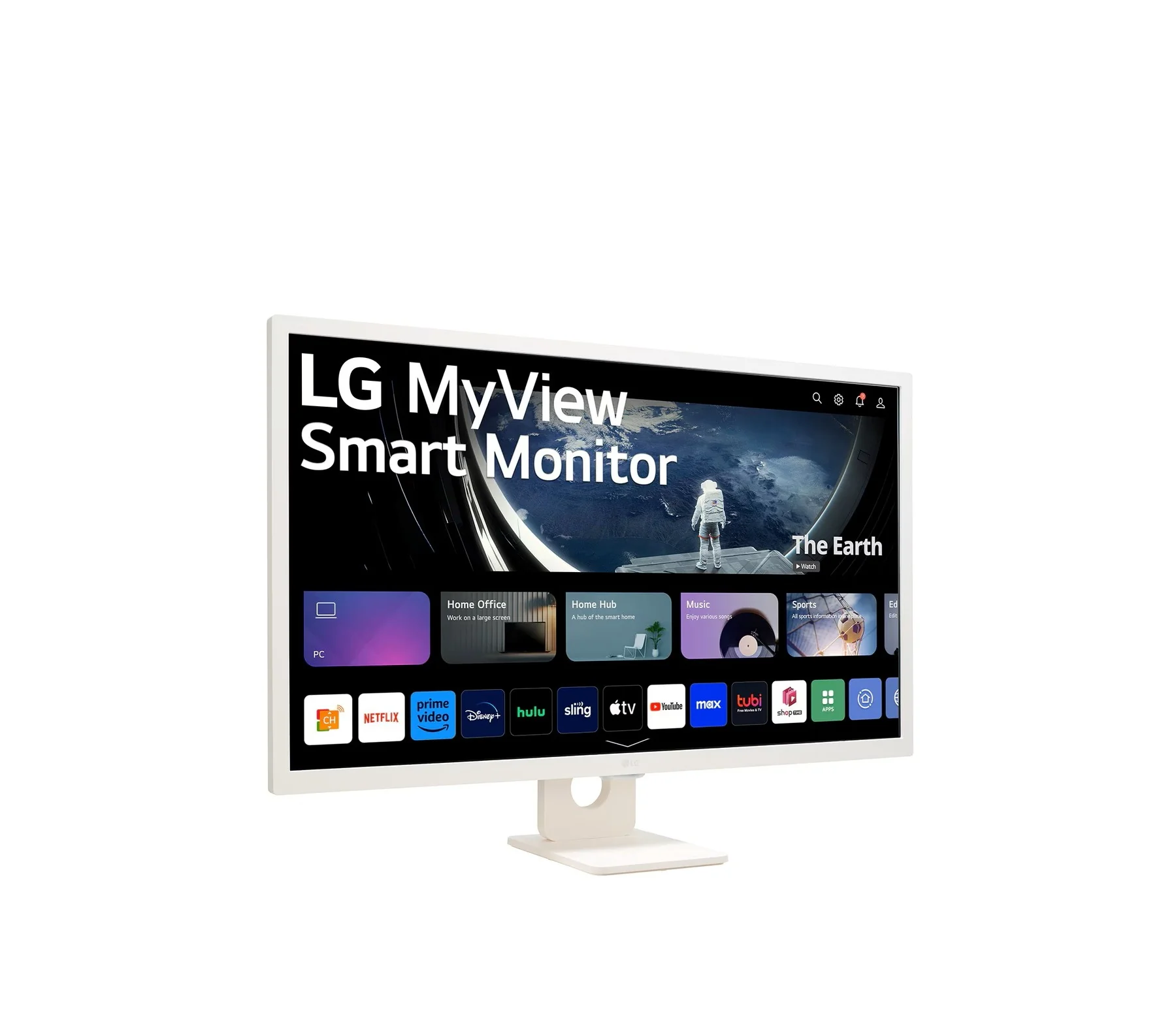 LG (32SR50F-W) Smart Monitor 32 Inch Full HD with web OS 1920 x 1080 IPS Refresh Rate 60Hz Response Time 8ms White - Image 3