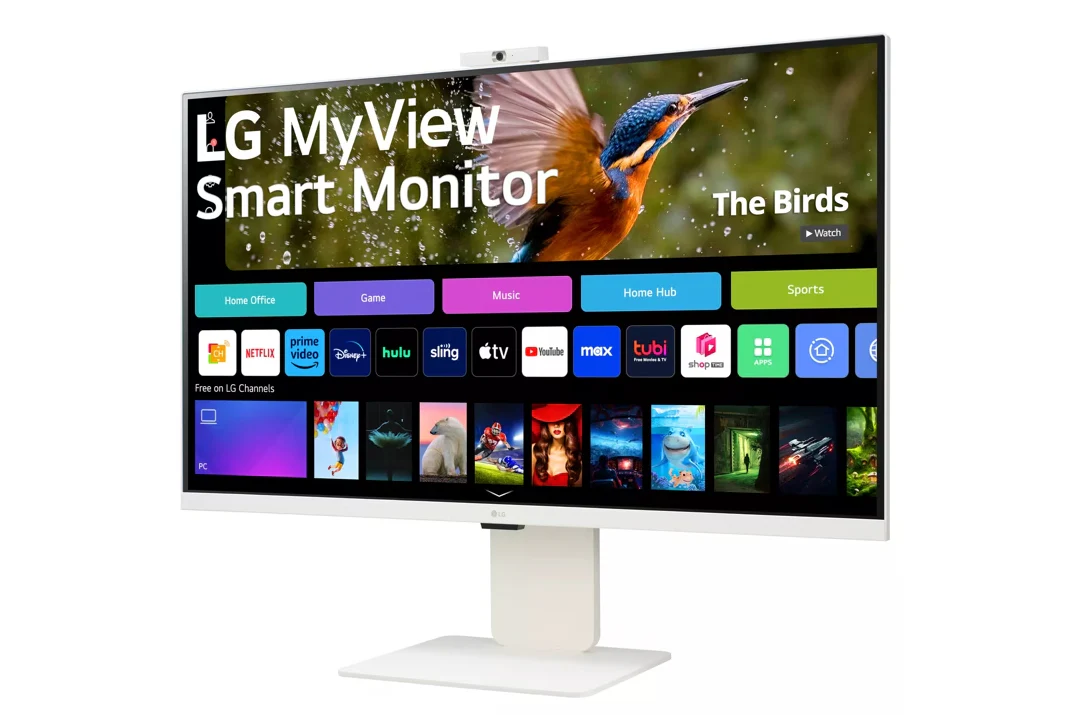 LG (32SR85U-W) MyView Smart Monitor 32-inch 4K UHD (3840x2160), IPS Display, webOS 23, USB Type-C 90W PD, Built-in FHD Webcam & Speaker, HDR 10, AirPlay 2, Screen Share, Bluetooth, White - Image 3