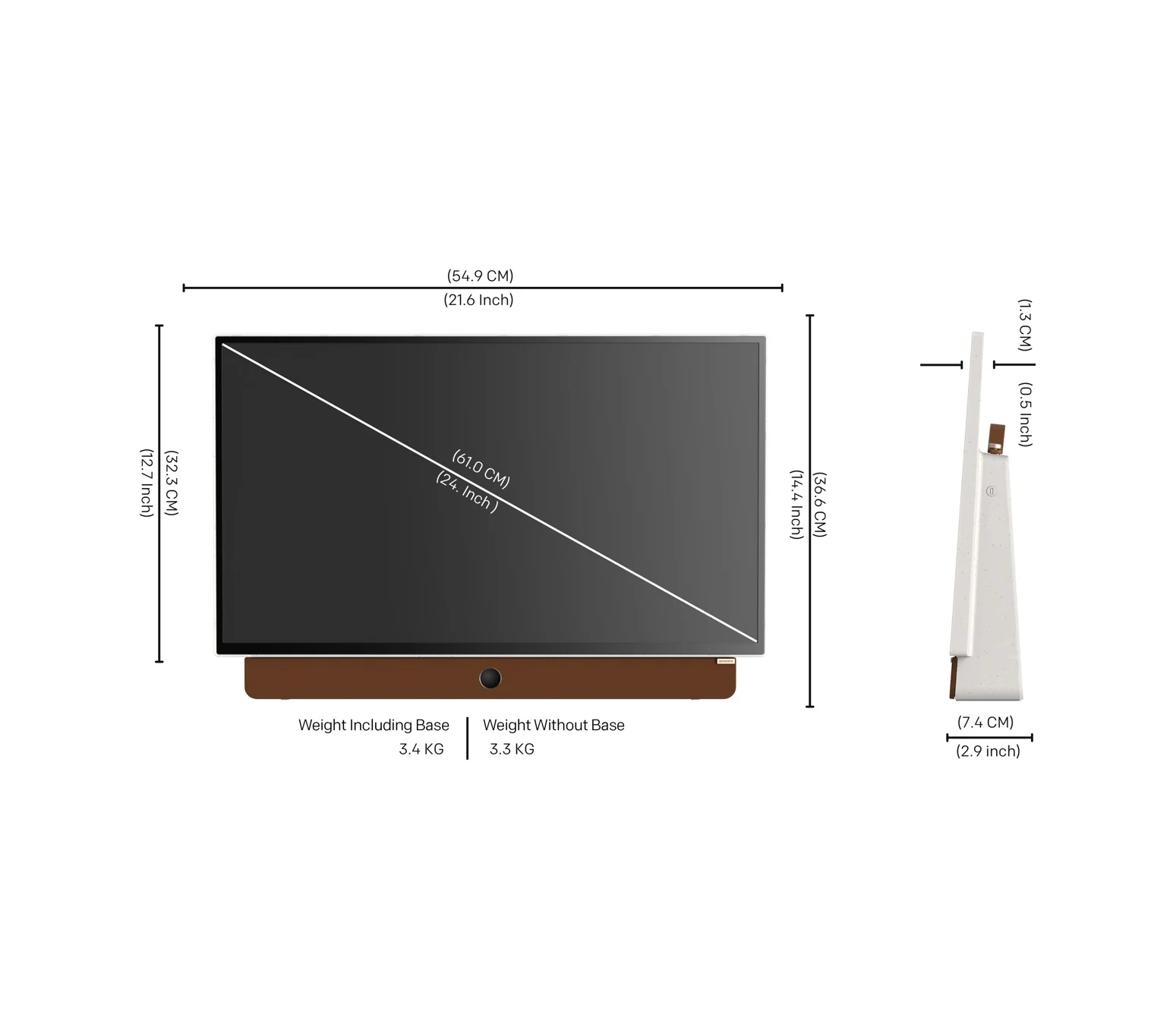 SKYWORTH 24LP60G – 24" FHD Lifestyle Smart TV with Built-in 3-Hour Battery, HDMI & USB, 60Hz (Google TV) | Camping & Outdoor TV - Image 8