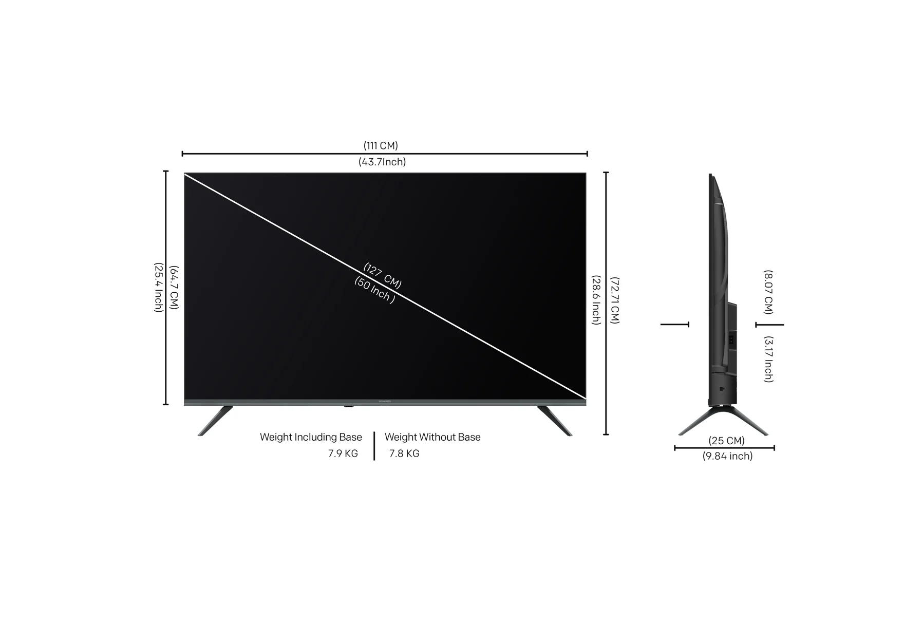 SKYWORTH 50G6500G - 50" UHD 4K LED TV (Google TV) - Image 4