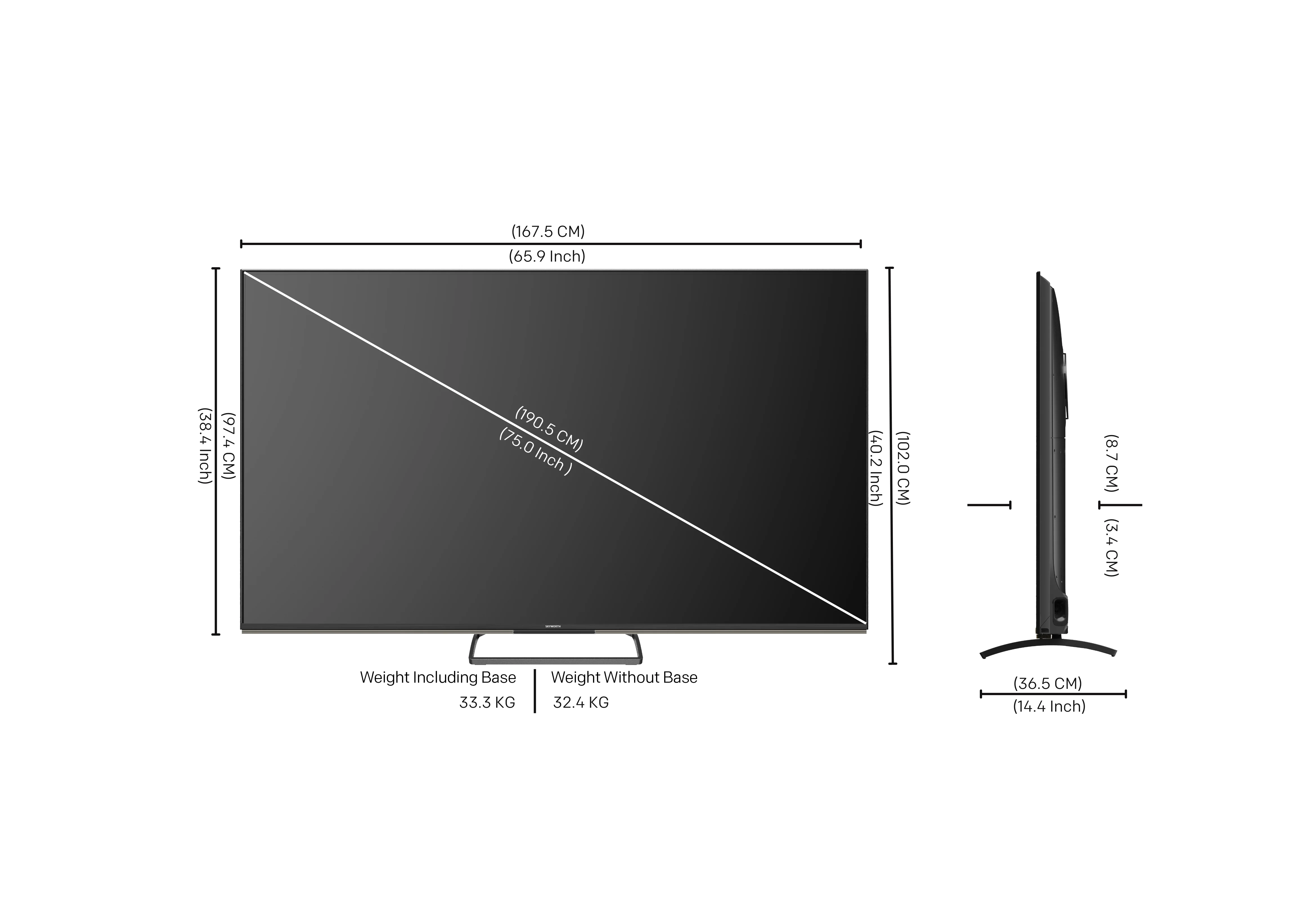 SKYWORTH 75X8700G -MiniLED, 144Hz (Google TV) - Image 9